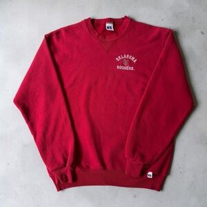 Vintage Russell Athletic Oklahoma Sooners Sweatshirt Red Crewneck Mens Medium